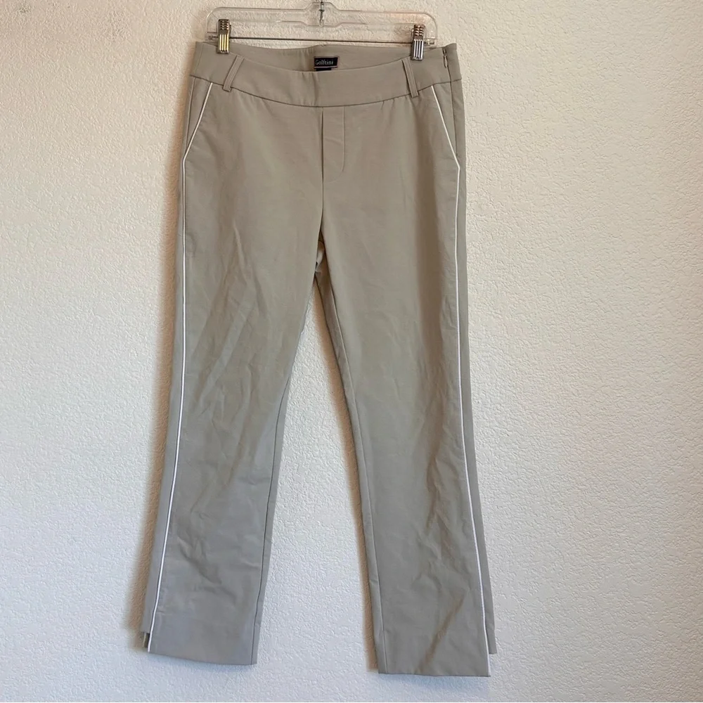 Classic Women's Beige Ankle Pants - Picture 8 of 14